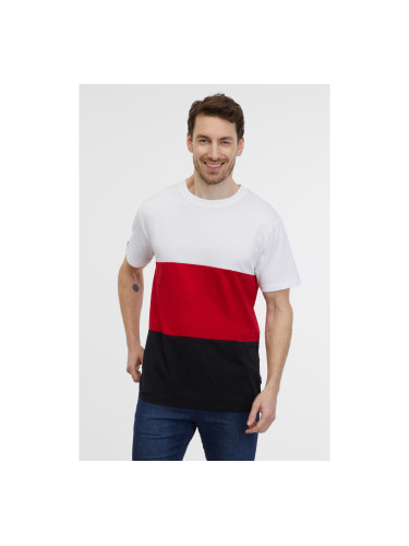 White-red men's T-shirt SAM 73 Norman