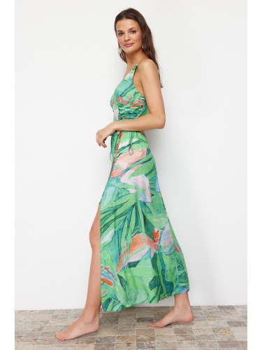 Trendyol Floral Pattern Maxi Woven Beach Dress