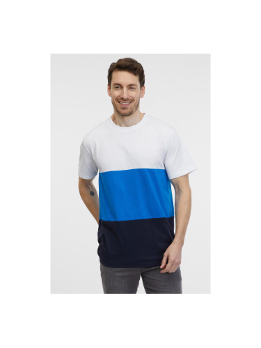 Men's white and blue T-shirt SAM 73 Norman