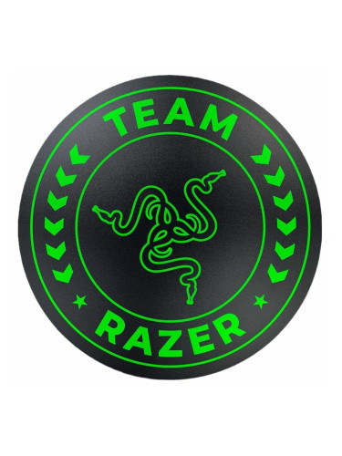 Постелка за под Razer Team Razer Black Matte, 120cm x 120cm, плюш/полиестер, черен мат