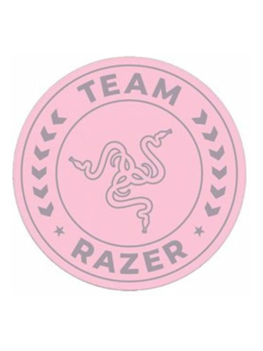 Постелка за под Razer Team Razer Pink, 120cm x 120cm, плюш/полиестер, черна