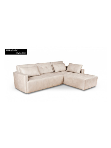 Ъглов диван Paradise BM, с ракла, разтегателен