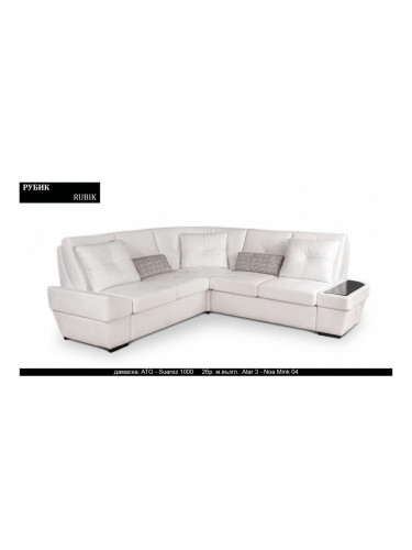 Ъглов диван Rubik BM, разтегателен с чекмедже