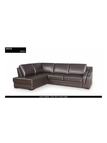 Ъглов диван Magi BM, с ракла, разтегателен