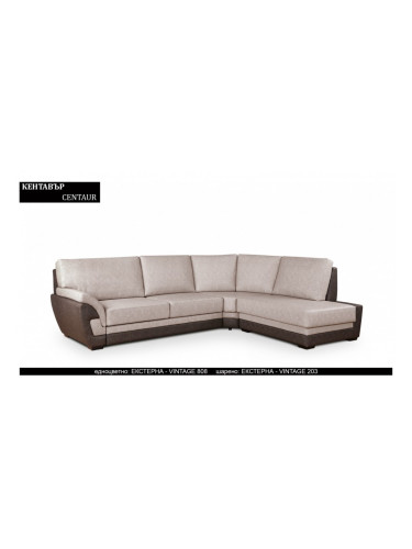 Ъглов диван Centaur BM, с ракла, разтегателен