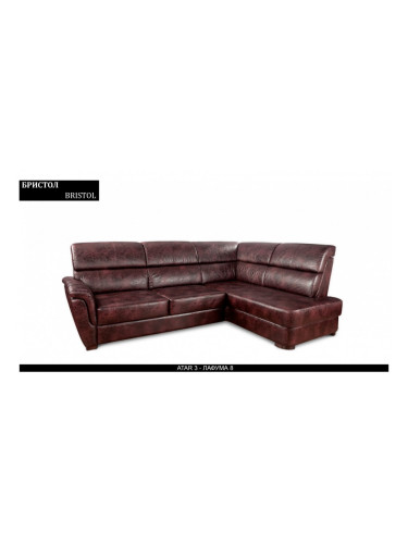 Ъглов диван Bristol BM, с ракла, разтегателен