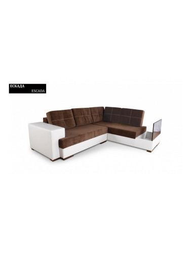 Ъглов диван Escada BM, с ракла, разтегателен