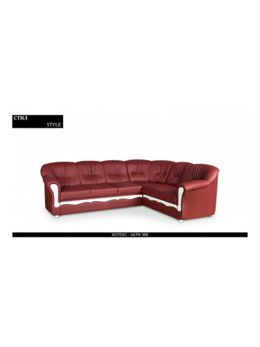 Ъглов диван Style BM, разтегателен с чекмедже