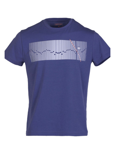 Мъжка тениска в синьо с черти