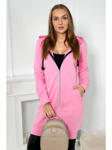 Hooded and hooded dress light pink