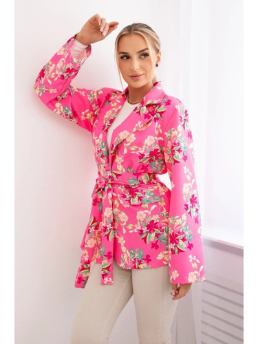 Floral jacket pink color