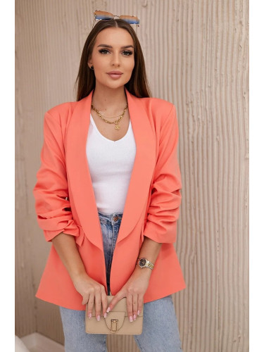 Elegant blazer with salmon lapels