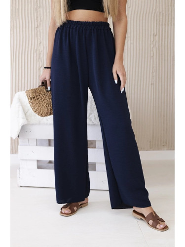 Wide trousers navy blue