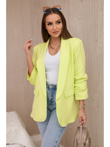 Elegant blazer with yellow neon lapels