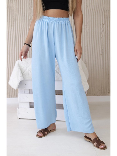 Blue wide trousers