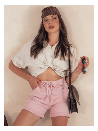 Розови дамски шорти BEACH VIBE