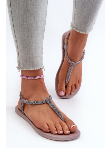 Women's sandals with glitter Ipanema Class Brilha Fem light purple
