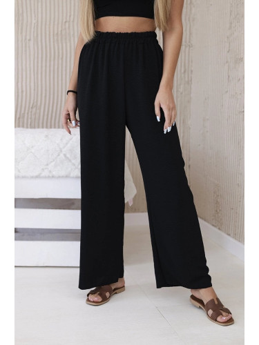 Black wide trousers