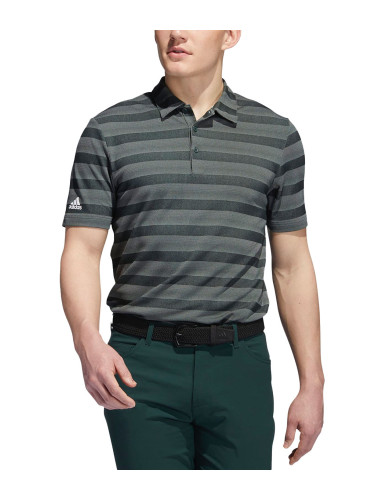 ADIDAS Two-Color Striped Polo Grey