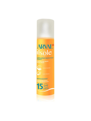 Arval IlSole Protective Body Milk Spray SPF 15 слънцезащитен лосион в спрей 200 мл.