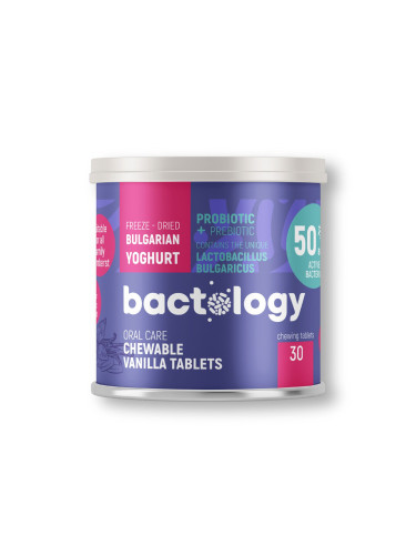 Bactology Chewable vanilla tablets пробиотик x30 дъвчащи таблетки