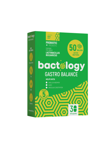 Bactology Gastro Balance пробиотик при подут стомах и газове x30 капсули