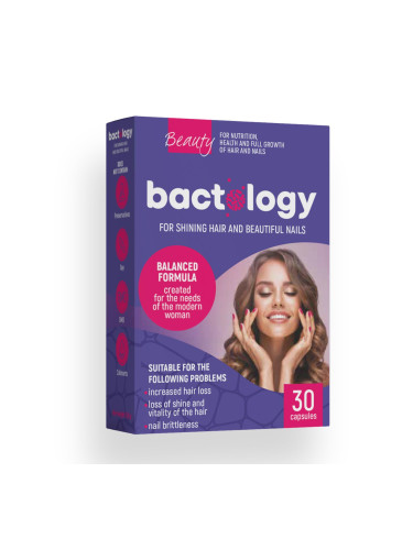 Bactology Beauty Hair and Nails за здрави нокти и коса x30 таблетки