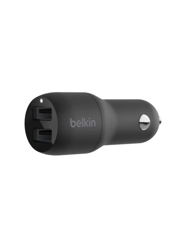 Зарядно за кола Belkin Dual, USB-A, 12W X2, Черен CCB001btBK