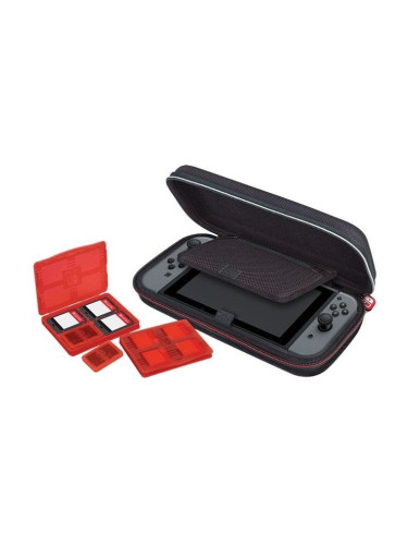 Защитен калъф Nacon Travel Case NNS40, за Nintendo Switch, включва калъфи за карти за игри 2 бр. и калъфи за Micro SD карта 2 бр., черен