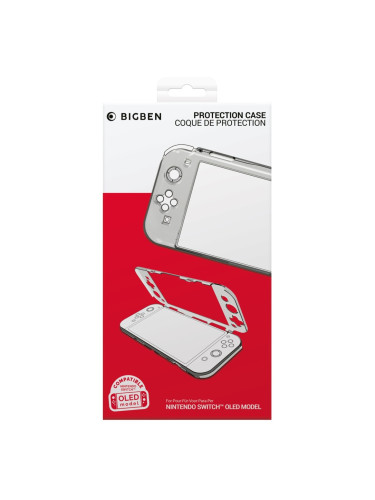 Калъф Big Ben Silicone Sleeve, за Nintendo Switch OLED, поликарбонат, прозрачен