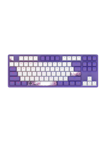 Клавиатура Dark Project 87 Violet Horizons RGB TKL, механична, linear суичове, гейминг, лилава, USB