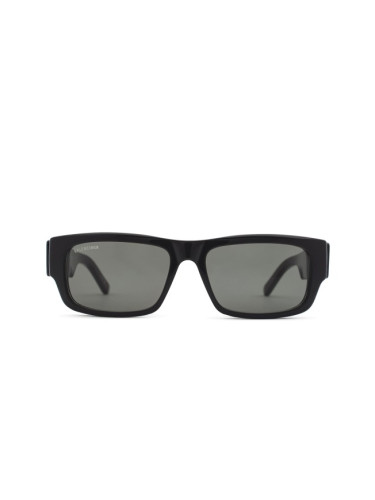Balenciaga Bb0261Sa 001 57 - правоъгълна слънчеви очила, дамски, черни