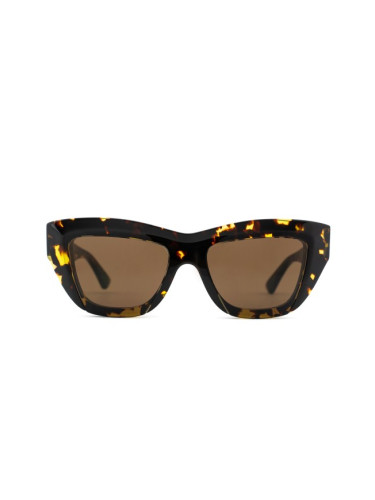 Bottega Veneta Bv1218S 002 52 - cat eye слънчеви очила, дамски, кафяви