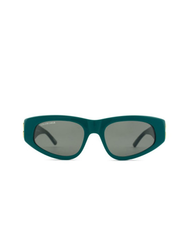 Balenciaga Bb0095S 005 53 - cat eye слънчеви очила, дамски, зелени, огледални