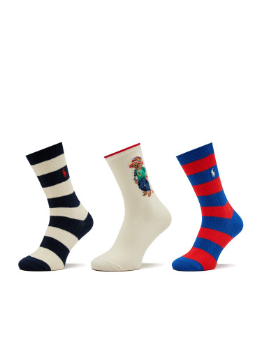 Комплект 3 чифта дълги чорапи дамски Polo Ralph Lauren 455950827002 Цветен