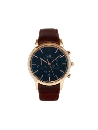 Часовник Daniel Wellington Iconic Chronograph St Mawes Arctic DW00100639 Кафяв