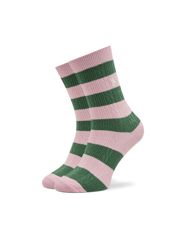 Чорапи дълги дамски Polo Ralph Lauren Rugby Cable 455942322004 Розов