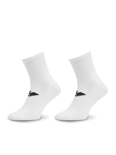 Комплект 2 чифта дълги чорапи мъжки Emporio Armani 303222 4R300 00010 Бял