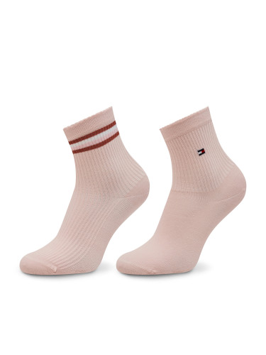 Комплект 2 чифта дълги чорапи дамски Tommy Hilfiger 701227306 Розов