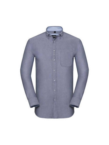 Navy blue men's long sleeve shirt Russell