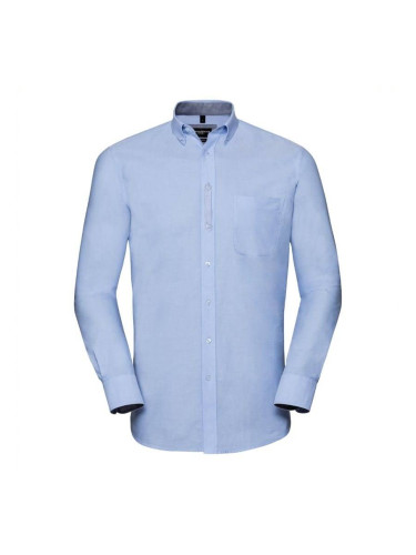 Blue Men's Long Sleeve Shirt Russell