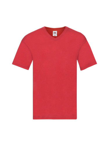 Czerwona koszulka męska Original V-neck Fruit of the Loom
