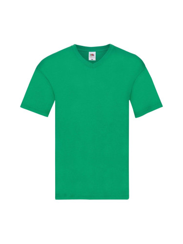 Green T-shirt Original V-neck Fruit of the Loom