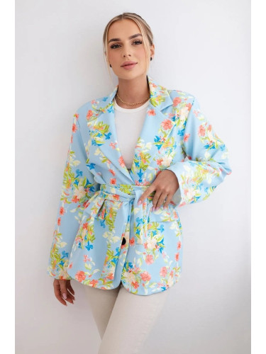 Blue floral blazer