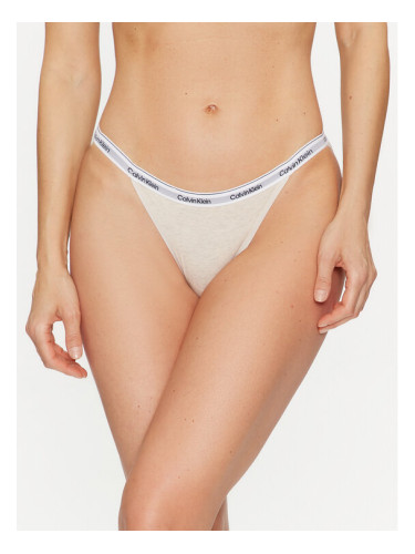 Calvin Klein Underwear Класически дамски бикини 000QD5215E Бежов