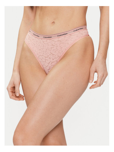 Calvin Klein Underwear Дамски бикини тип бразилиана 000QD5233E Коралов