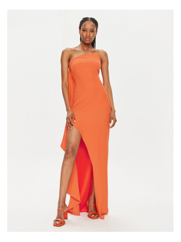 Fracomina Официална рокля FQ24SD3012W47601 Оранжев Slim Fit