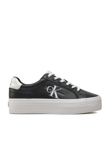 Calvin Klein Jeans Сникърси Vulc Flatform Laceup Lth YW0YW01474 Черен