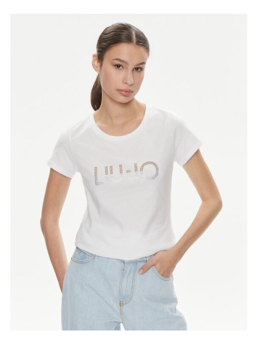 Liu Jo Тишърт Ecs T-Shirt Basica M VA4216 JS923 Бял Regular Fit