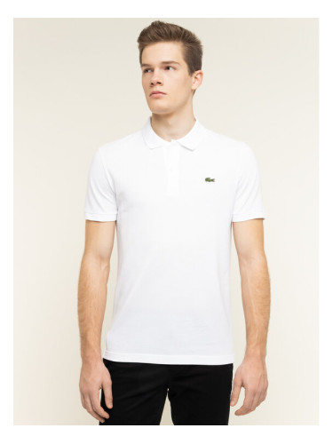 Lacoste Тениска с яка и копчета PH4012 Бял Regular Fit